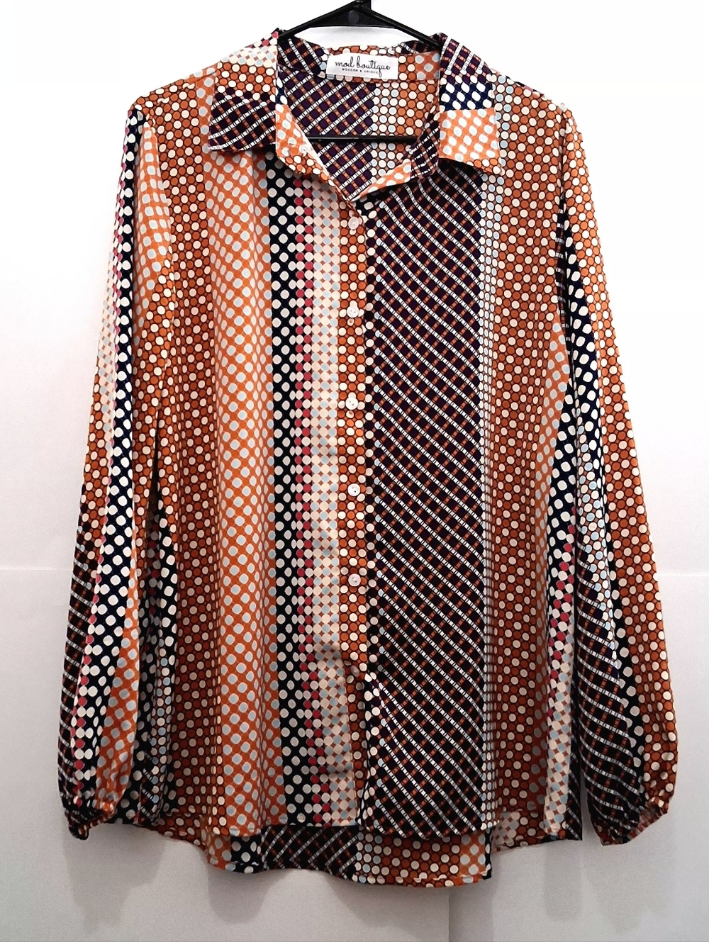 MOD BOUTIQUE Multicolor Polka Dot Shirt  Size XL
